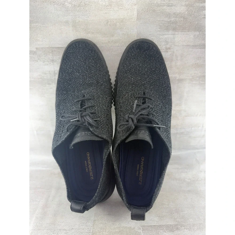 Cole Haan 2.ZEROGRAND Stitchlite Oxford Black Knit Shoes C28383 Men Sz 11.5 M